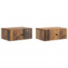Wisząca Szafka Nocna 2 pcs Stare drewno 49 x 34,5 x 20 cm