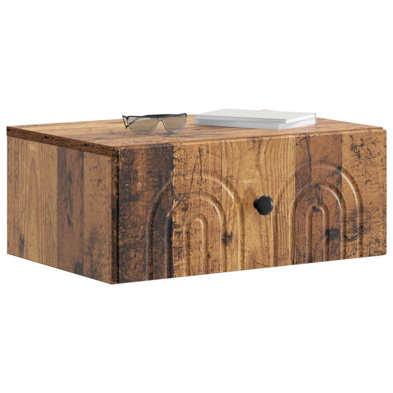 Wisząca Szafka Nocna 2 pcs Stare drewno 49 x 34,5 x 20 cm