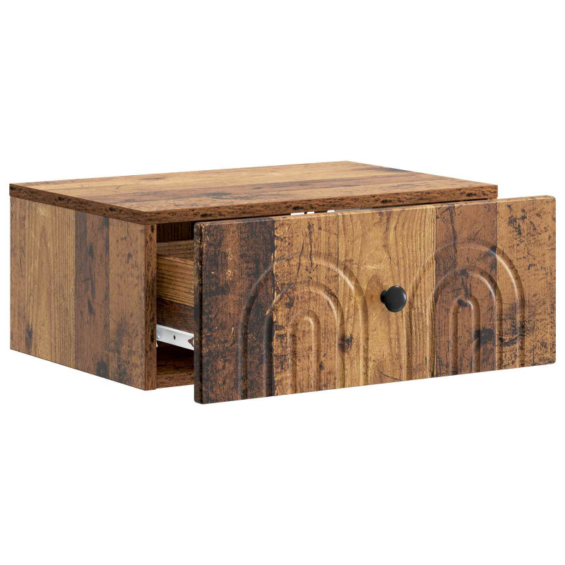 Wisząca Szafka Nocna 2 pcs Stare drewno 49 x 34,5 x 20 cm