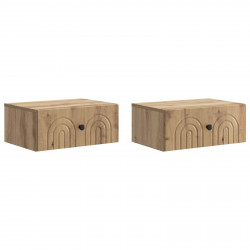 Wisząca Szafka Nocna 2 pcs Dąb artisan 49 x 34,5 x 20 cm