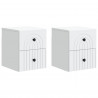 Wisząca Szafka Nocna z szufladą 2 pcs Biały 33 x 34,5 x 40 cm