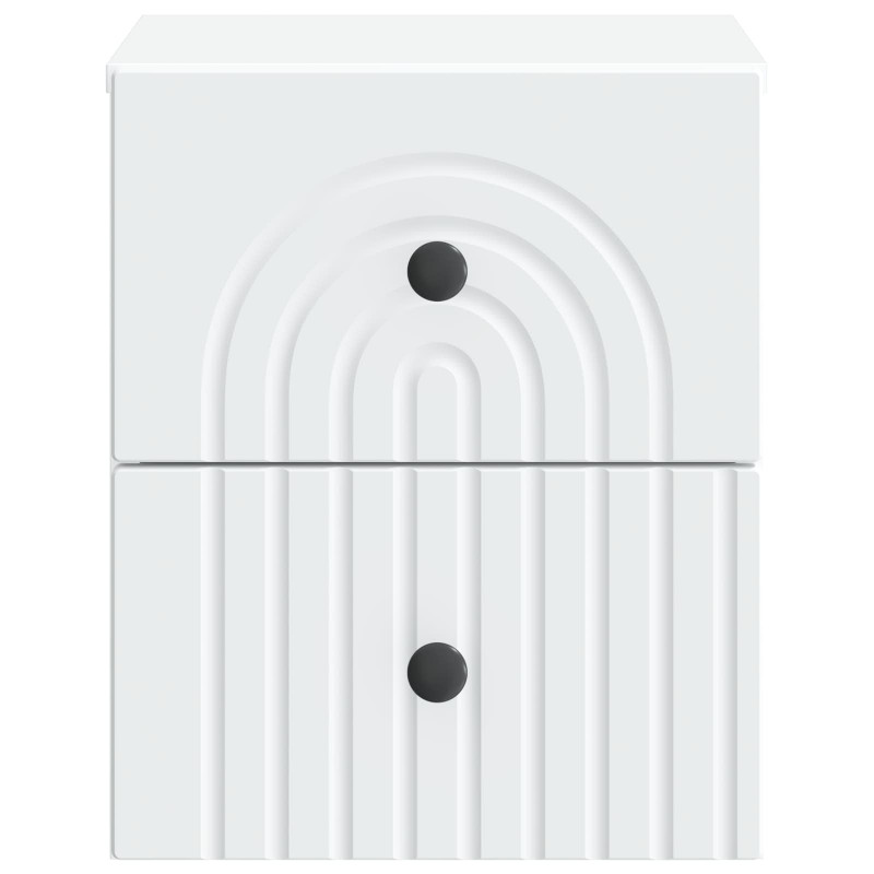 Wisząca Szafka Nocna z szufladą 2 pcs Biały 33 x 34,5 x 40 cm