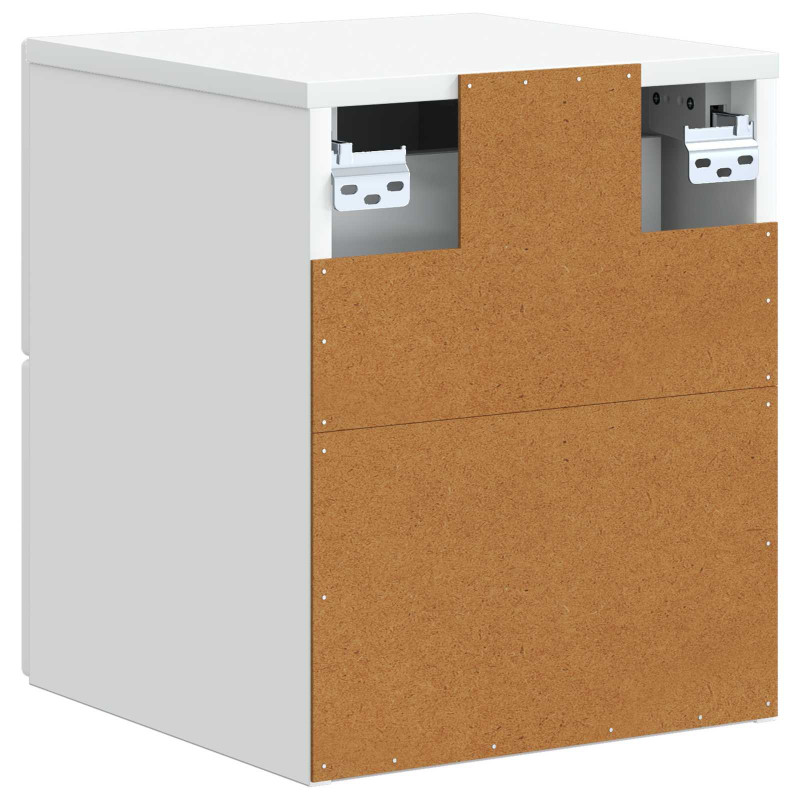 Wisząca Szafka Nocna z szufladą 2 pcs Biały 33 x 34,5 x 40 cm