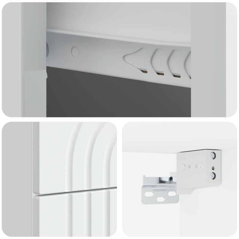 Wisząca Szafka Nocna z szufladą 2 pcs Biały 33 x 34,5 x 40 cm