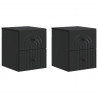 Wisząca Szafka Nocna z szufladą 2 pcs Czarny 33 x 34,5 x 40 cm