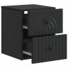 Wisząca Szafka Nocna z szufladą 2 pcs Czarny 33 x 34,5 x 40 cm