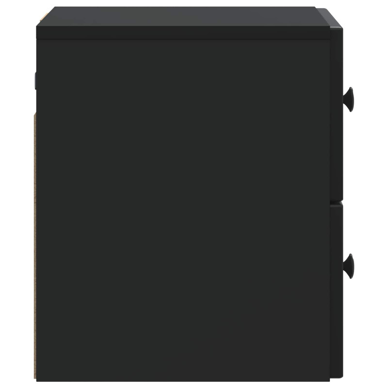 Wisząca Szafka Nocna z szufladą 2 pcs Czarny 33 x 34,5 x 40 cm