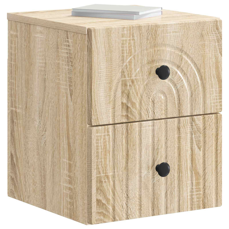 Wisząca Szafka Nocna 2 pcs dąb Sonoma 33 x 34,5 x 40 cm