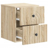 Wisząca Szafka Nocna 2 pcs dąb Sonoma 33 x 34,5 x 40 cm