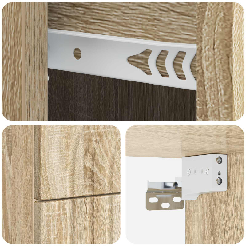 Wisząca Szafka Nocna 2 pcs dąb Sonoma 33 x 34,5 x 40 cm
