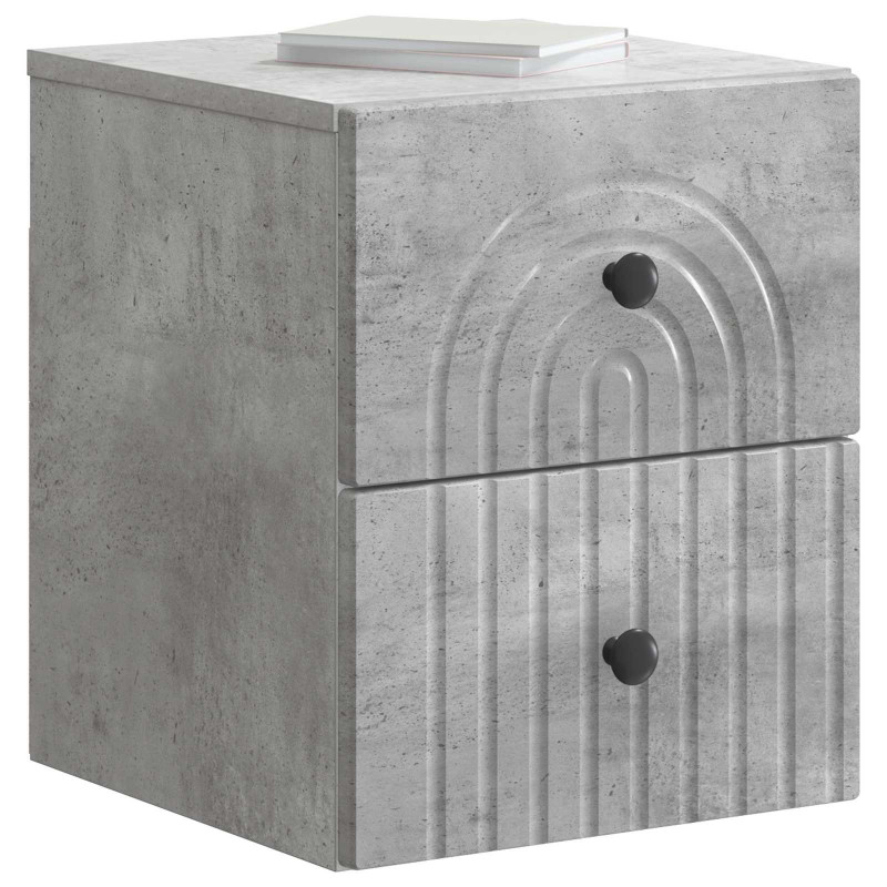 Wisząca Szafka Nocna Betonowy szary 33 x 34,5 x 40 cm