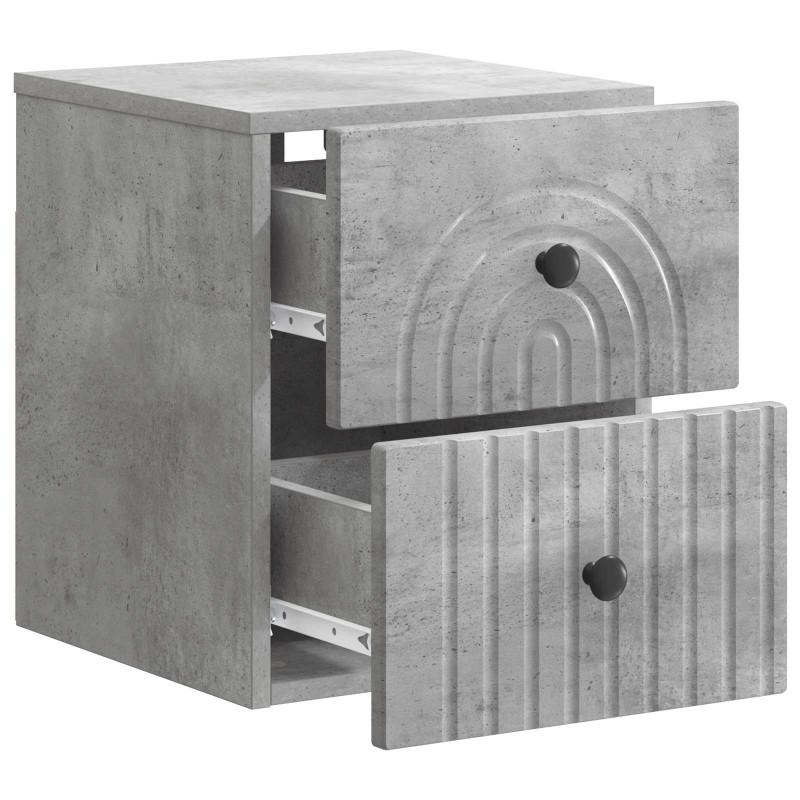Wisząca Szafka Nocna 2 pcs Betonowy szary 33 x 34,5 x 40 cm