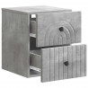 Wisząca Szafka Nocna 2 pcs Betonowy szary 33 x 34,5 x 40 cm