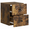 Wisząca Szafka Nocna 2 pcs Dąb wędzony 33 x 34,5 x 40 cm