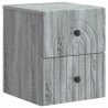 Wisząca Szafka Nocna 2 pcs Szary Sonoma 33 x 34,5 x 40 cm