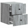 Wisząca Szafka Nocna 2 pcs Szary Sonoma 33 x 34,5 x 40 cm