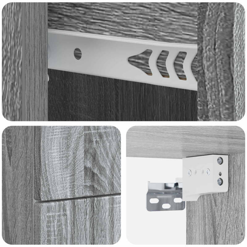 Wisząca Szafka Nocna 2 pcs Szary Sonoma 33 x 34,5 x 40 cm