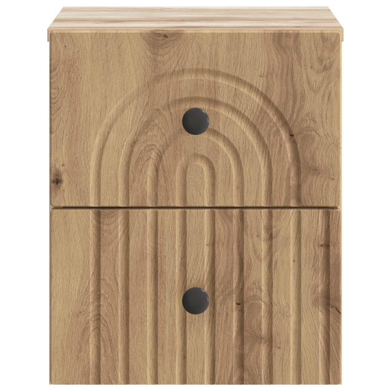 Wisząca Szafka Nocna 2 pcs Dąb artisan 33 x 34,5 x 40 cm
