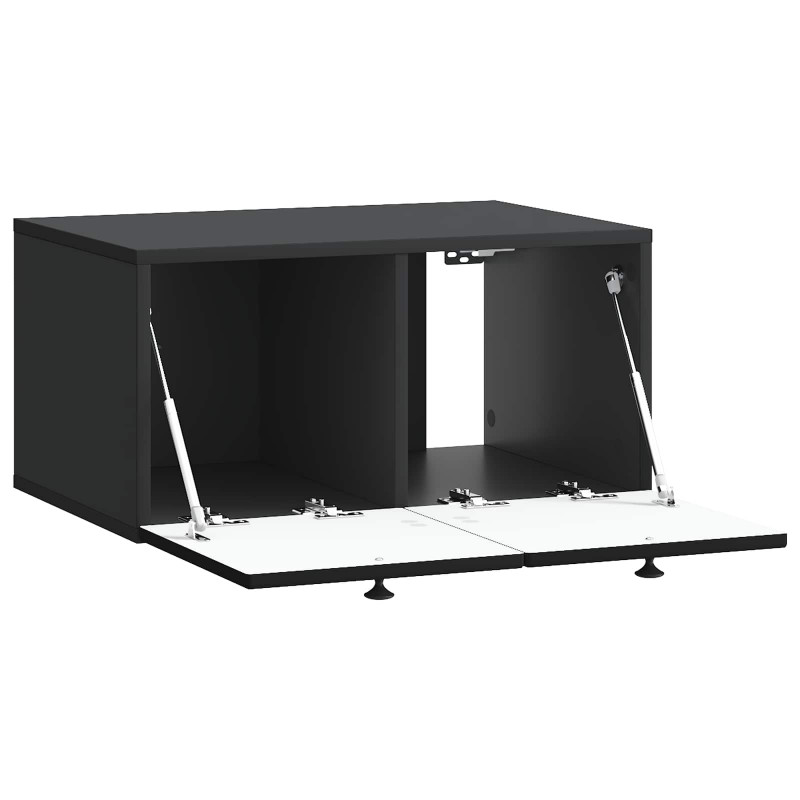 Szafka RTV montowana na ścianie Czarny 59,5 x 41 x 30 cm