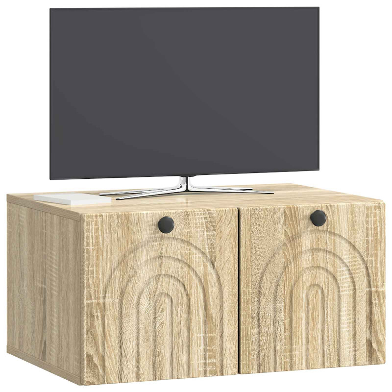 Szafka RTV montowana na ścianie dąb Sonoma 59,5 x 41 x 30 cm