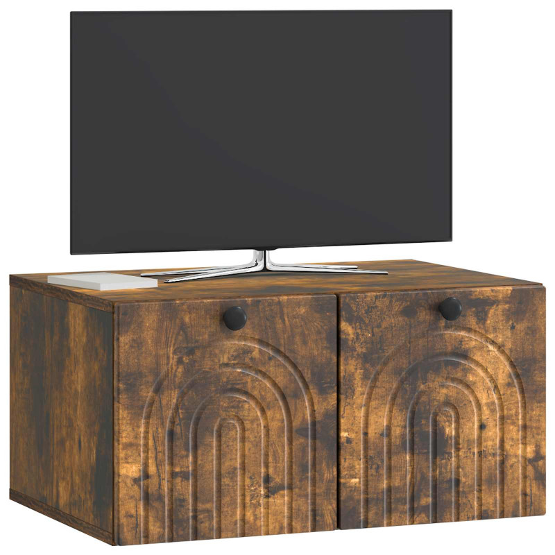 Szafka RTV montowana na ścianie Dąb wędzony 59,5 x 41 x 30 cm