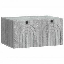 Szafka RTV montowana na ścianie Szary Sonoma 59,5 x 41 x 30 cm