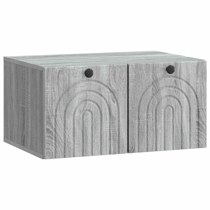 Szafka RTV montowana na ścianie Szary Sonoma 59,5 x 41 x 30 cm