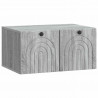 Szafka RTV montowana na ścianie Szary Sonoma 59,5 x 41 x 30 cm
