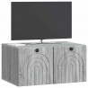 Szafka RTV montowana na ścianie Szary Sonoma 59,5 x 41 x 30 cm