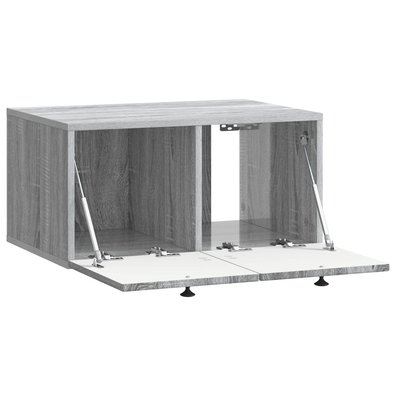 Szafka RTV montowana na ścianie Szary Sonoma 59,5 x 41 x 30 cm