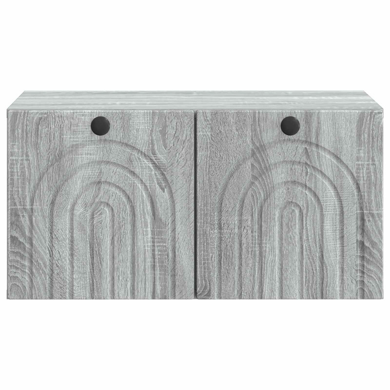 Szafka RTV montowana na ścianie Szary Sonoma 59,5 x 41 x 30 cm