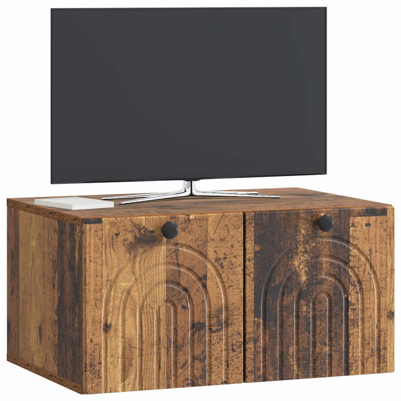 Szafka RTV montowana na ścianie Stare drewno 59,5 x 41 x 30 cm