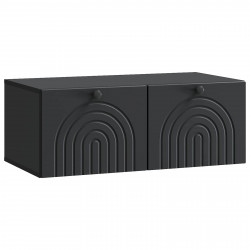 Szafka RTV montowana na ścianie Czarny 78,5 x 41 x 30 cm