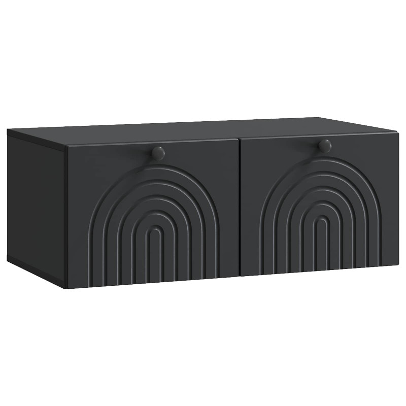 Szafka RTV montowana na ścianie Czarny 78,5 x 41 x 30 cm