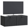 Szafka RTV montowana na ścianie Czarny 78,5 x 41 x 30 cm