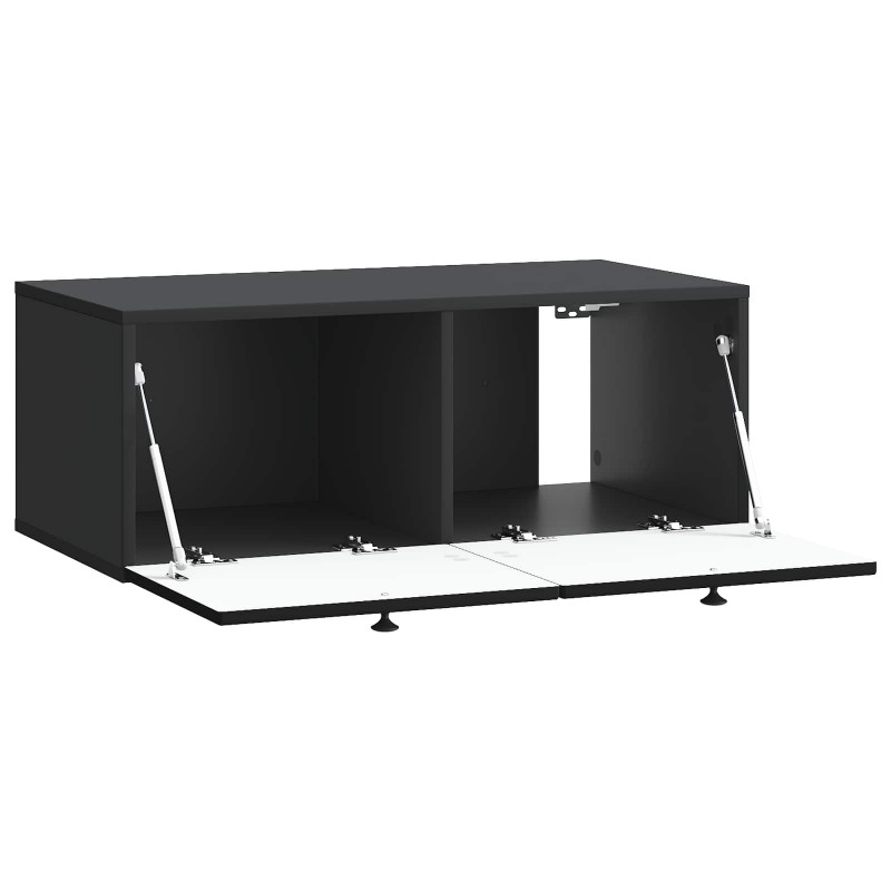 Szafka RTV montowana na ścianie Czarny 78,5 x 41 x 30 cm