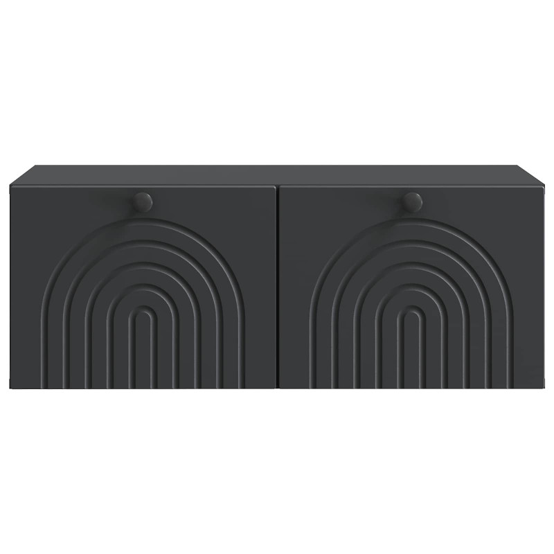 Szafka RTV montowana na ścianie Czarny 78,5 x 41 x 30 cm