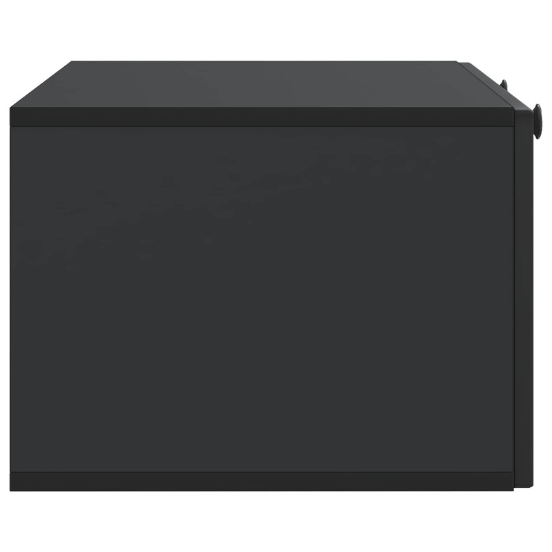 Szafka RTV montowana na ścianie Czarny 78,5 x 41 x 30 cm