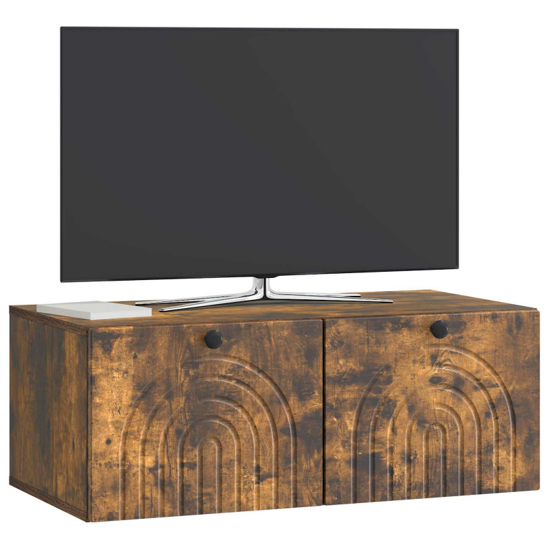 Szafka RTV montowana na ścianie Dąb wędzony 78,5 x 41 x 30 cm