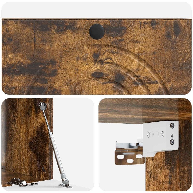 Szafka RTV montowana na ścianie Dąb wędzony 78,5 x 41 x 30 cm