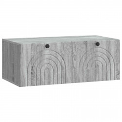 Szafka RTV montowana na ścianie Szary Sonoma 78,5 x 41 x 30 cm