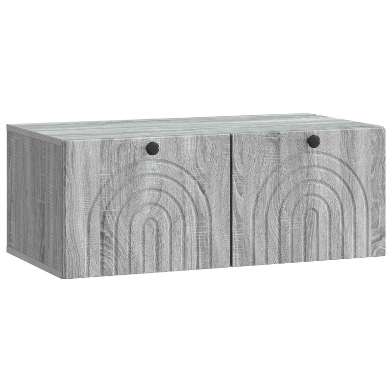 Szafka RTV montowana na ścianie Szary Sonoma 78,5 x 41 x 30 cm