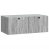 Szafka RTV montowana na ścianie Szary Sonoma 78,5 x 41 x 30 cm