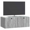 Szafka RTV montowana na ścianie Szary Sonoma 78,5 x 41 x 30 cm