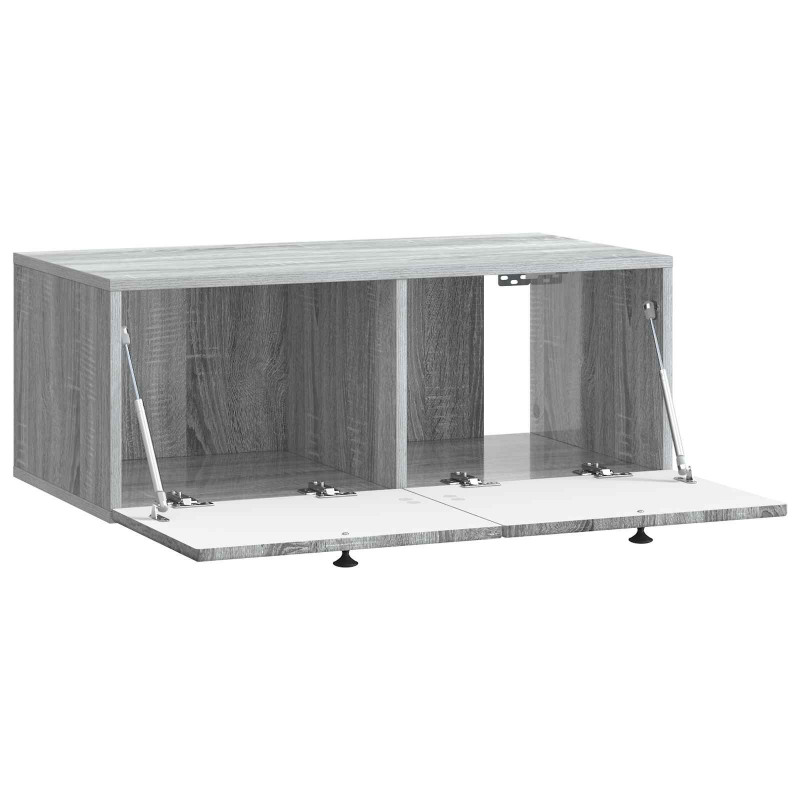 Szafka RTV montowana na ścianie Szary Sonoma 78,5 x 41 x 30 cm