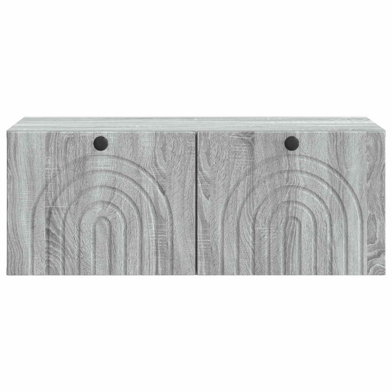 Szafka RTV montowana na ścianie Szary Sonoma 78,5 x 41 x 30 cm