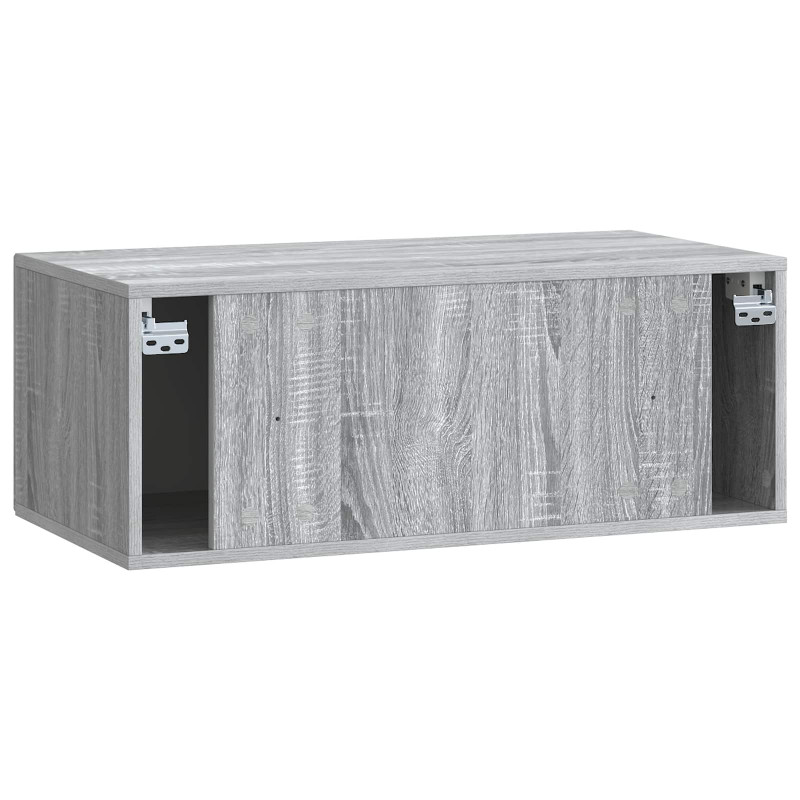 Szafka RTV montowana na ścianie Szary Sonoma 78,5 x 41 x 30 cm