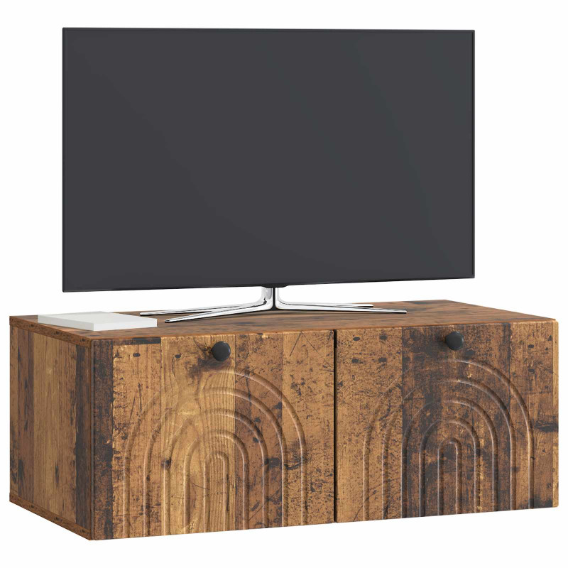 Szafka RTV montowana na ścianie Stare drewno 78,5 x 41 x 30 cm