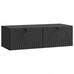 Szafka RTV montowana na ścianie Czarny 99 x 41 x 30 cm