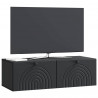 Szafka RTV montowana na ścianie Czarny 99 x 41 x 30 cm